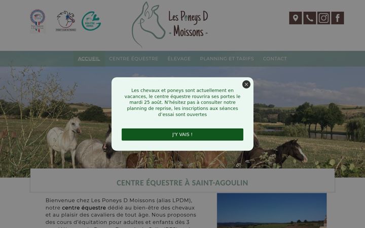Screenshot of les-poneys-d-moissons.fr