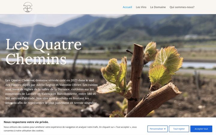 Screenshot of les-quatre-chemins.com