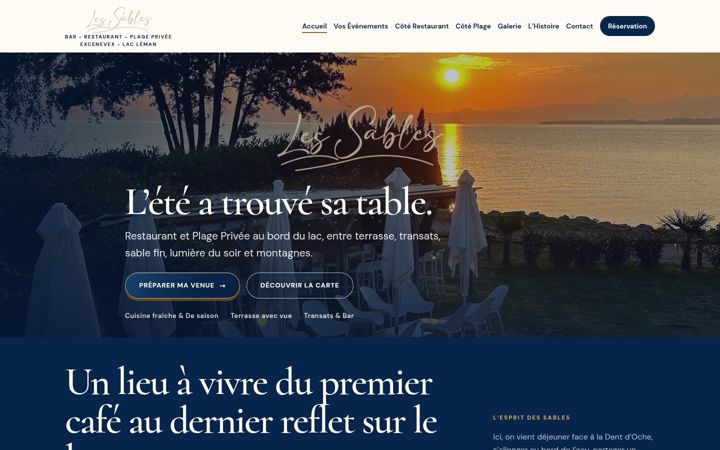 Screenshot of les-sables-excenevex.fr