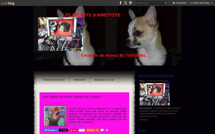 Screenshot of les-secrets-d-ametyste.com