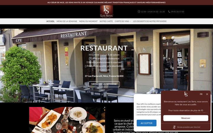 Screenshot of les-sens-nice.fr