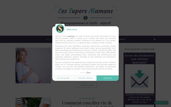 Screenshot of les-supers-mamans.com