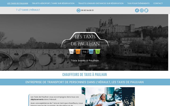 Screenshot of les-taxis-de-paulhan.fr