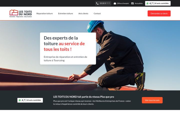 Screenshot of les-toits-du-nord.fr