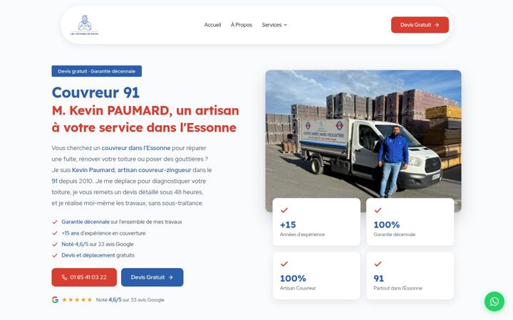 Screenshot of les-toitures-de-kevin-91.fr