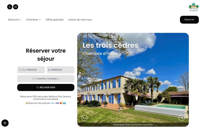 Screenshot of les-trois-cedres.com