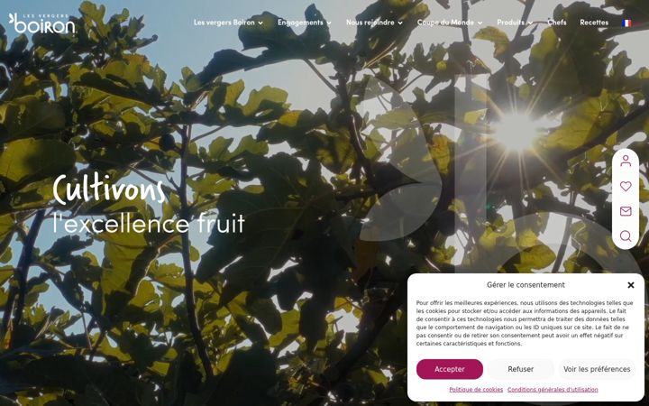 Screenshot of les-vergers-boiron.com