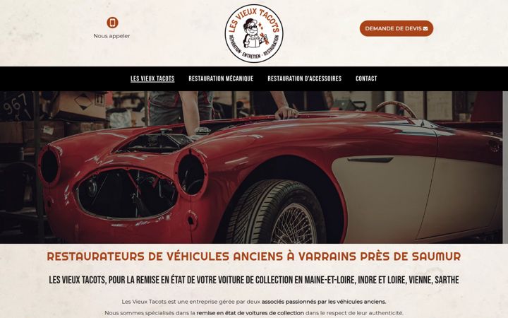 Screenshot of les-vieux-tacots.fr