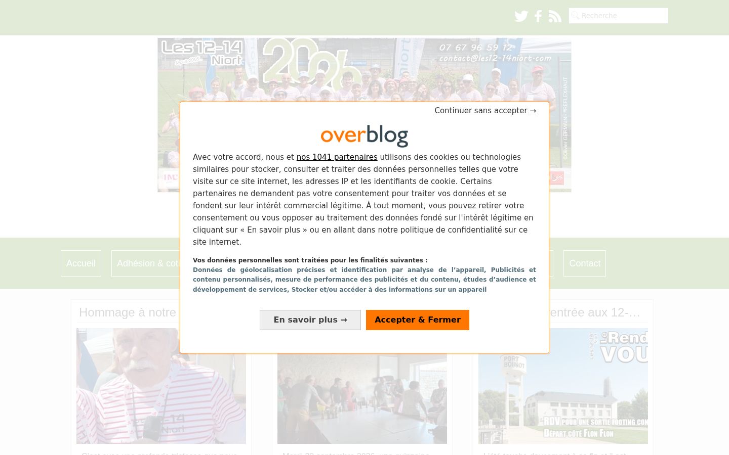 Captura de ecrã do banner de consentimento apresentado antes de qualquer interação