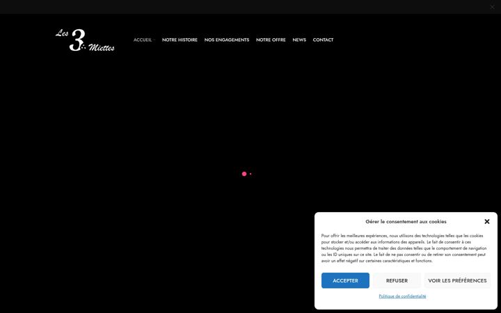 Screenshot of les3miettes.com