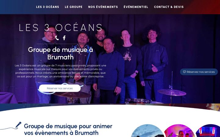 Screenshot of les3oceans.fr