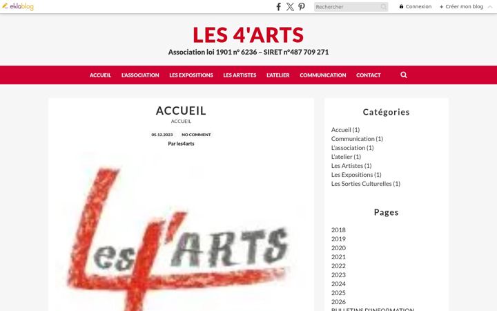 Screenshot of les4arts.fr