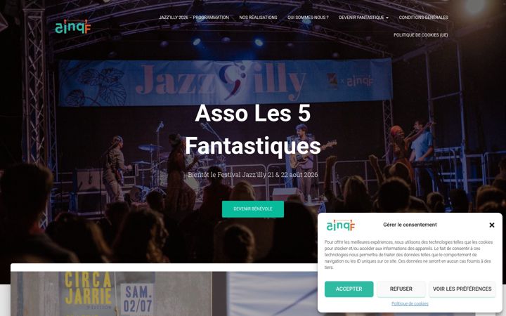 Screenshot of les5fantastiques.com