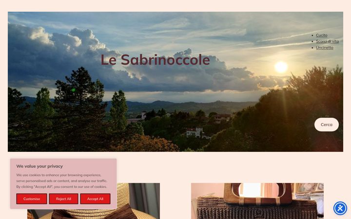 Screenshot of lesabrinoccole.it