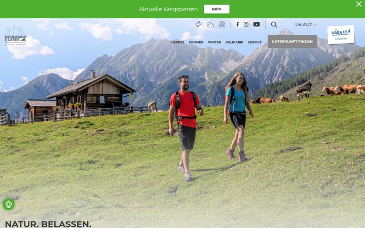 Screenshot of lesachtal.com