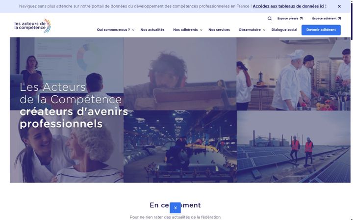 Screenshot of lesacteursdelacompetence.fr