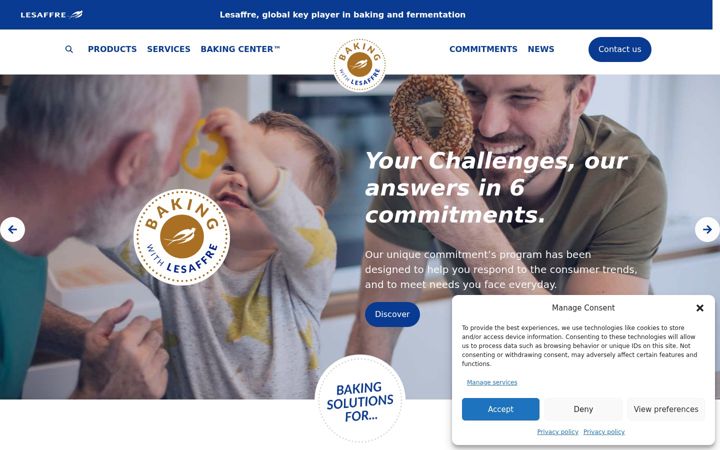 Screenshot of lesaffre.solutions
