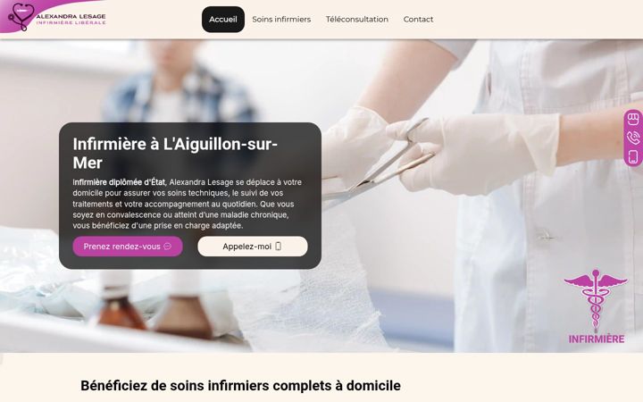 Screenshot of lesage-infirmiere-liberale.fr