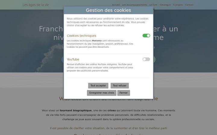 Screenshot of lesagesdelavie.com