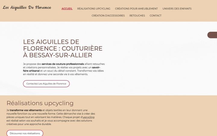 Screenshot of lesaiguillesdeflorence03.fr
