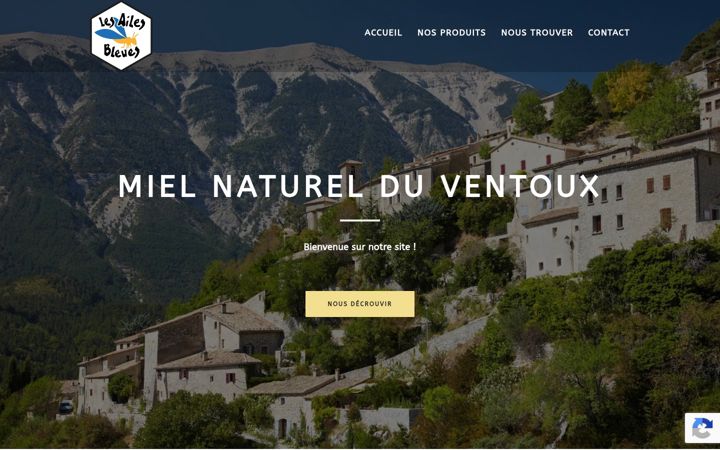 Screenshot of lesailesbleues-miel.fr