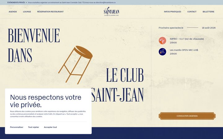 Screenshot of lesaintjean.ca