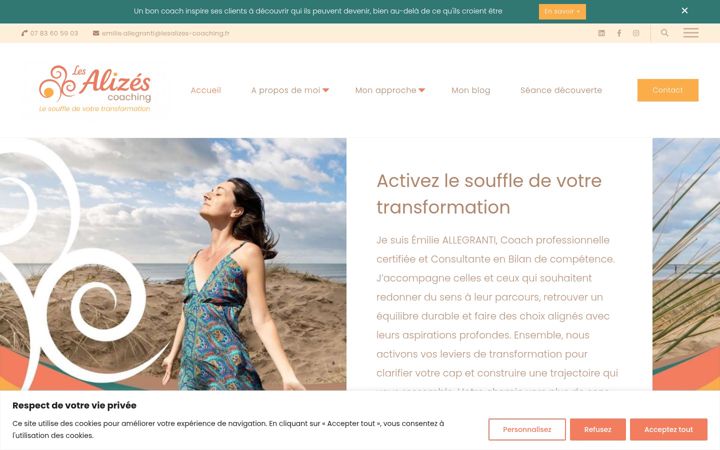 Screenshot of lesalizes-coaching.fr