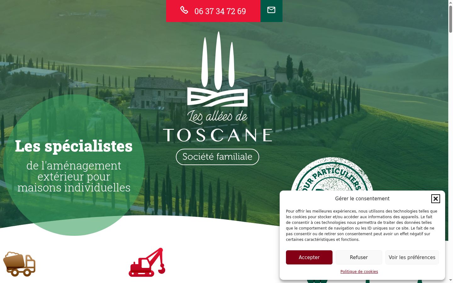 Screenshot van de toestemmingsbanner zoals getoond vóór enige interactie