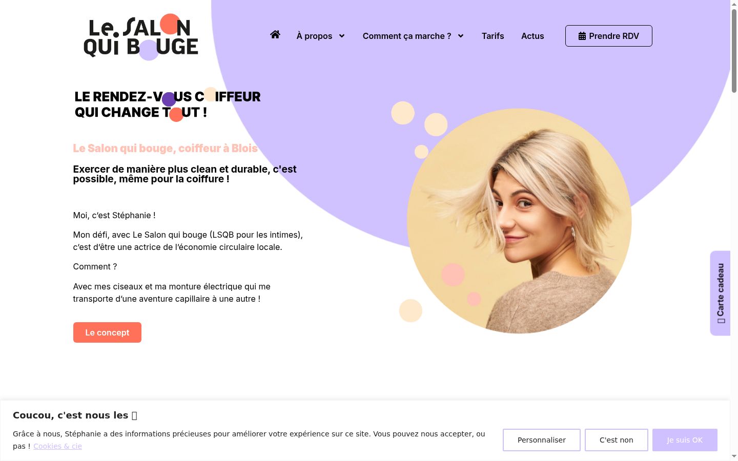 Capture d'écran de la bannière de consentement affichée avant toute interaction