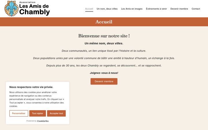 Screenshot of lesamisdechambly.org
