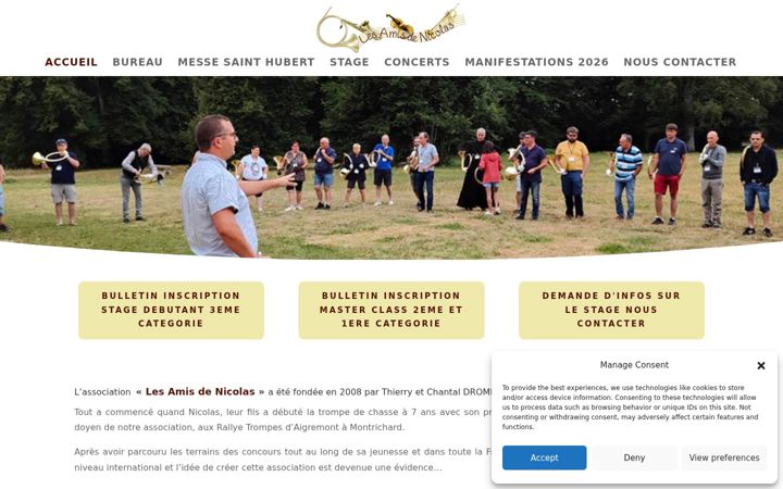 Screenshot of lesamisdenicolas.fr