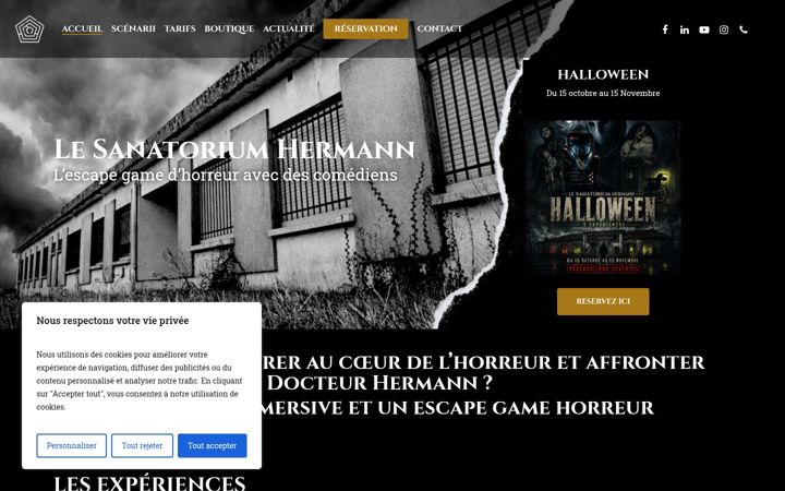 Screenshot of lesanatoriumhermann.com