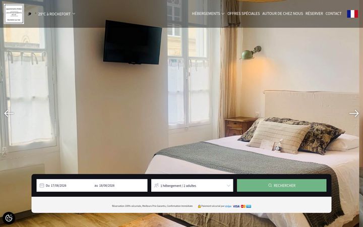 Screenshot of lesappartementsdu10.com