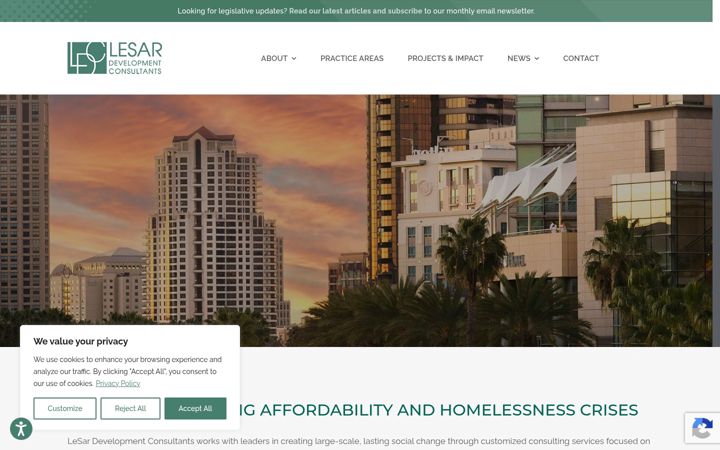 Screenshot of lesardevelopment.com