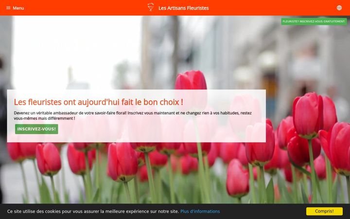 Screenshot of lesartisansfleuristes.be