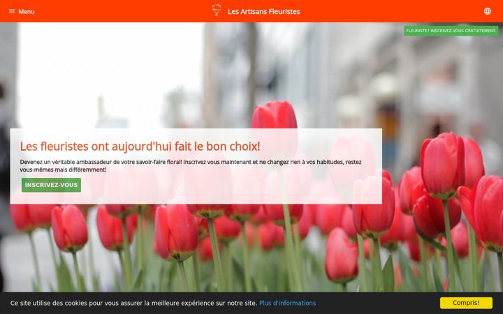Screenshot of lesartisansfleuristes.fr
