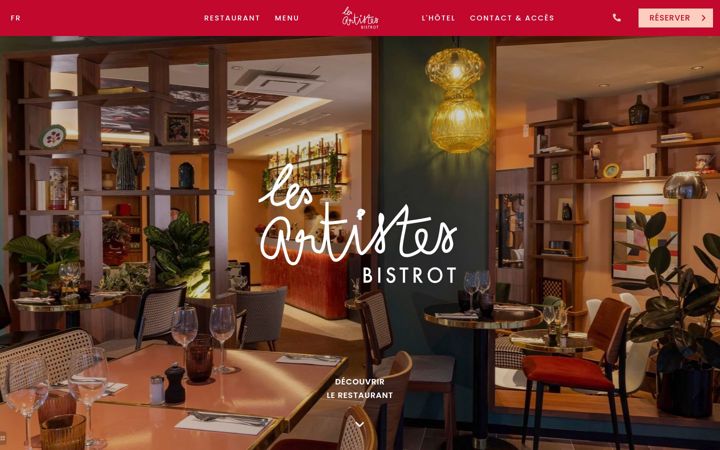 Screenshot of lesartistesbistrot.com