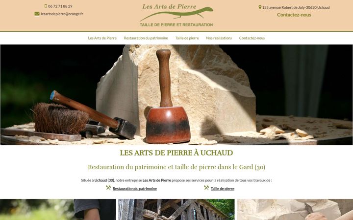 Screenshot of lesartsdepierre-30.fr