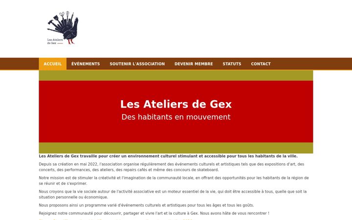 Screenshot of lesateliersdegex.fr