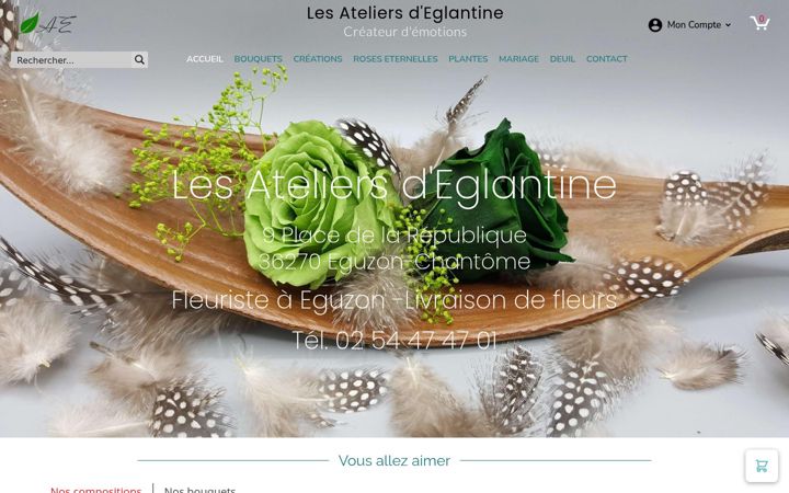 Screenshot of lesateliersdeglantine.com