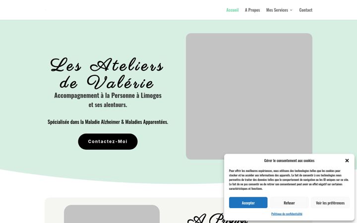Screenshot of lesateliersdevalerie.fr