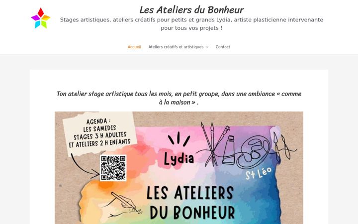 Screenshot of lesateliersdubonheur.fr