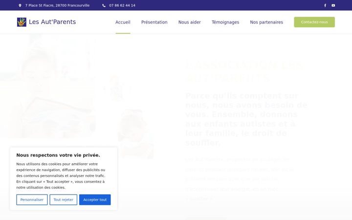 Screenshot of lesautparents.fr