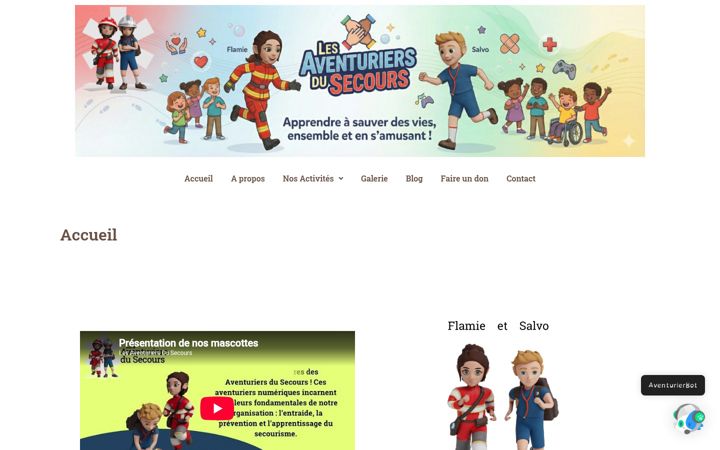 Screenshot of lesaventuriersdusecours.fr
