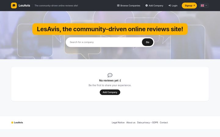 Screenshot of lesavis.eu