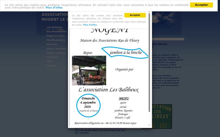Screenshot of lesbalibeux-nogent52.fr