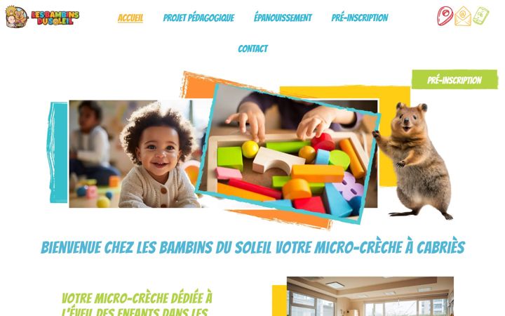 Screenshot of lesbambinsdusoleil.com