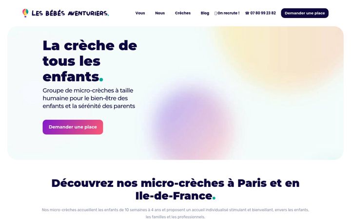 Screenshot of lesbebesaventuriers.fr