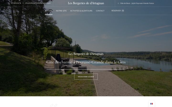 Screenshot of lesbergeriesdedartagnan.com