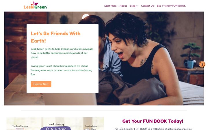 Screenshot of lesbigreen.com